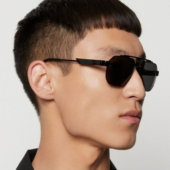 D&G DG2294 01/87 Sunglasses Black Grey Pilot Metal Unisex